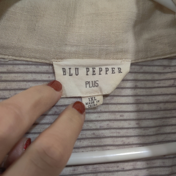 Anthropologie XL Blu Pepper Women's Pink and Cream Jacket - Picture 2 of 4